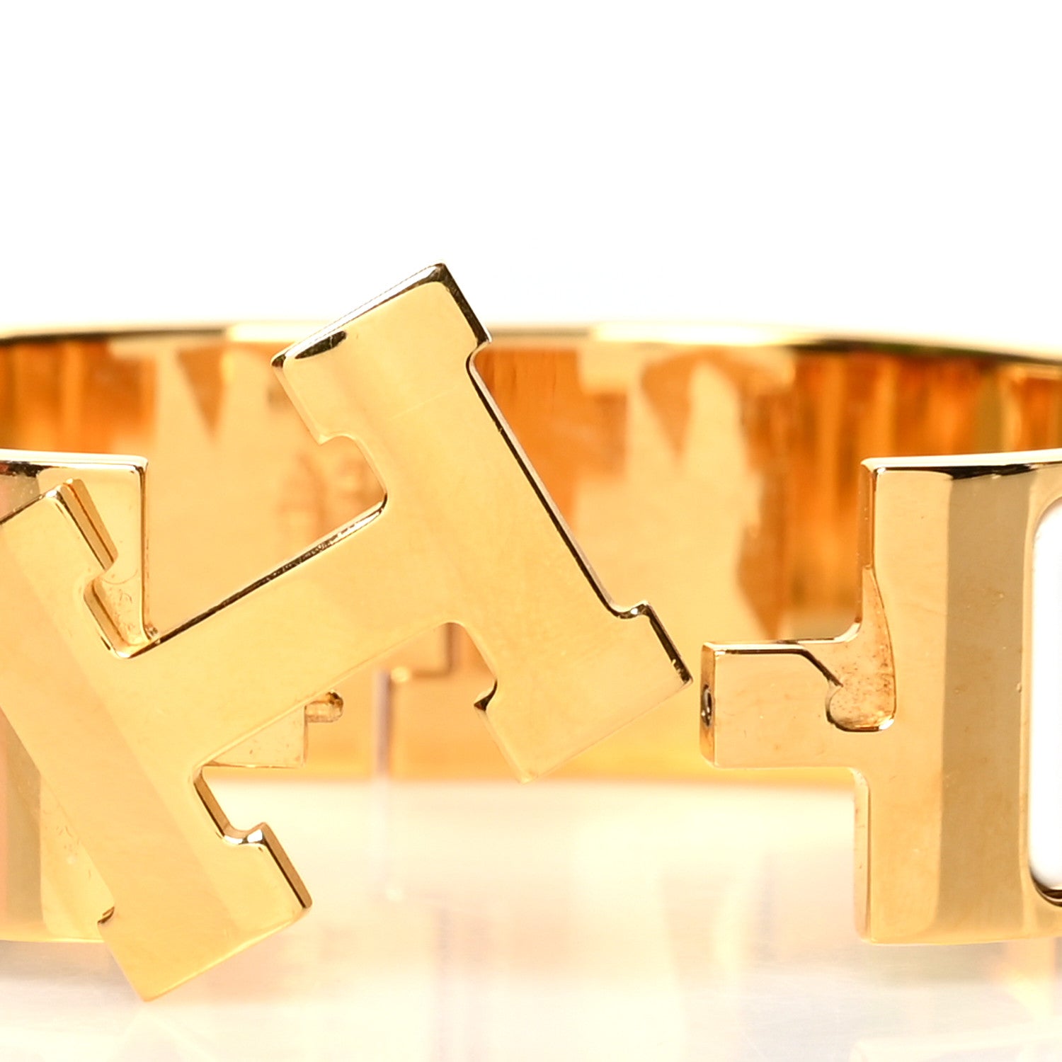 Hermes Enamel Wide Clic Clac H Bracelet PM White 4 of 5