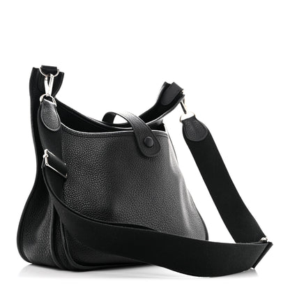 Hermes Taurillon Clemence EVELYNE III GM Black 3 of 16