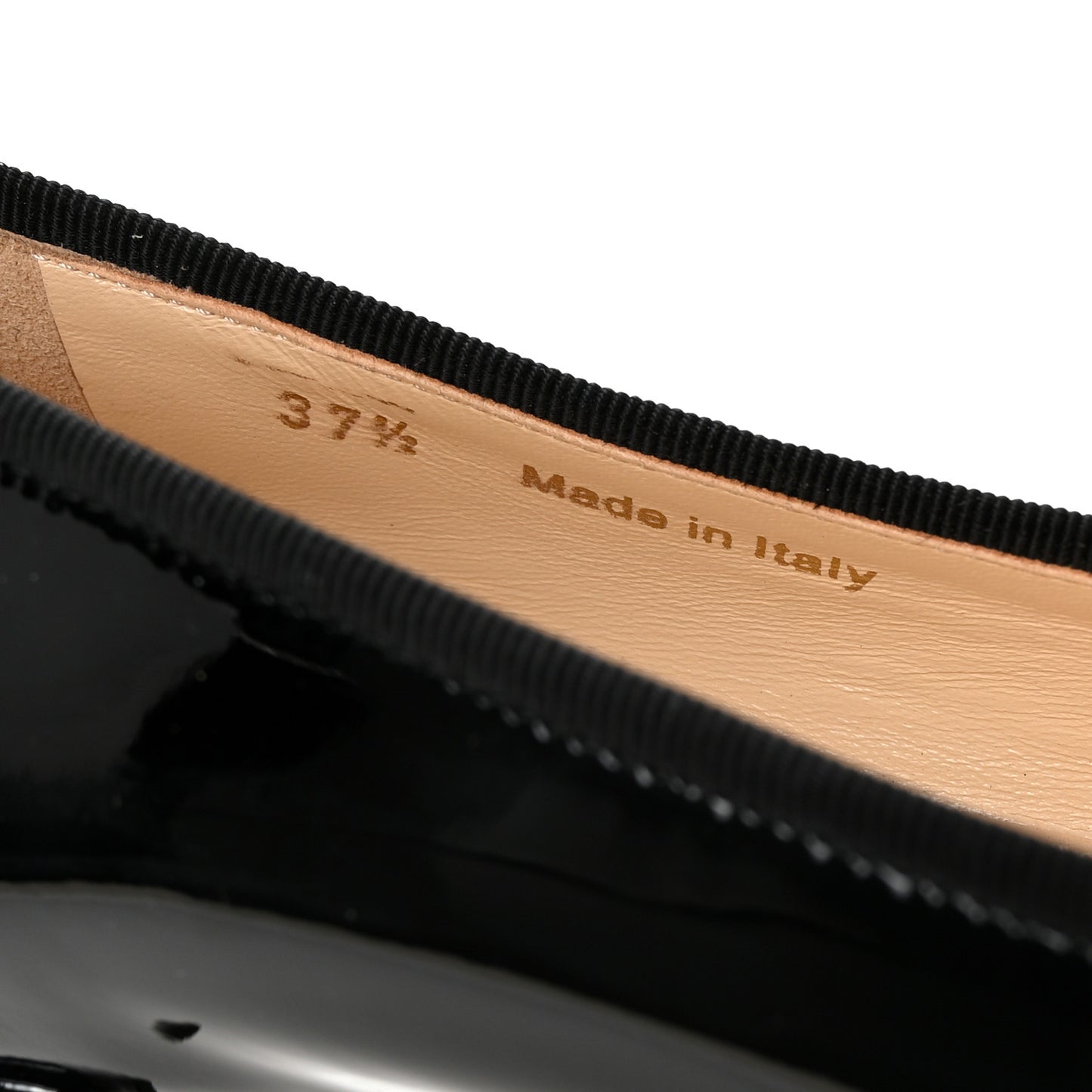 Vernice Cap Toe Logo Bow Ballerina Flats 37.5 Black