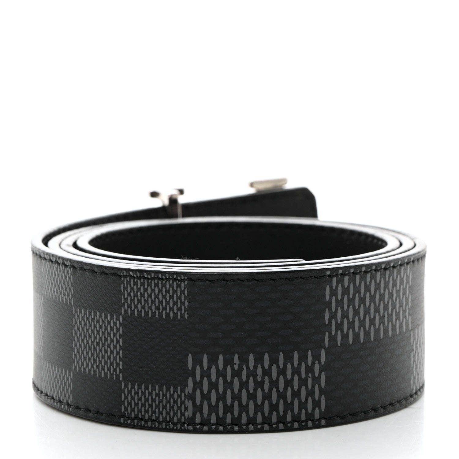 Louis Vuitton Damier Graphite Damier Infini 40mm LV Initiales Reversible Belt Onyx Black 90 36 3 of 8
