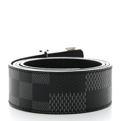 Louis Vuitton Damier Graphite Damier Infini 40mm LV Initiales Reversible Belt Onyx Black 90 36 3 of 8