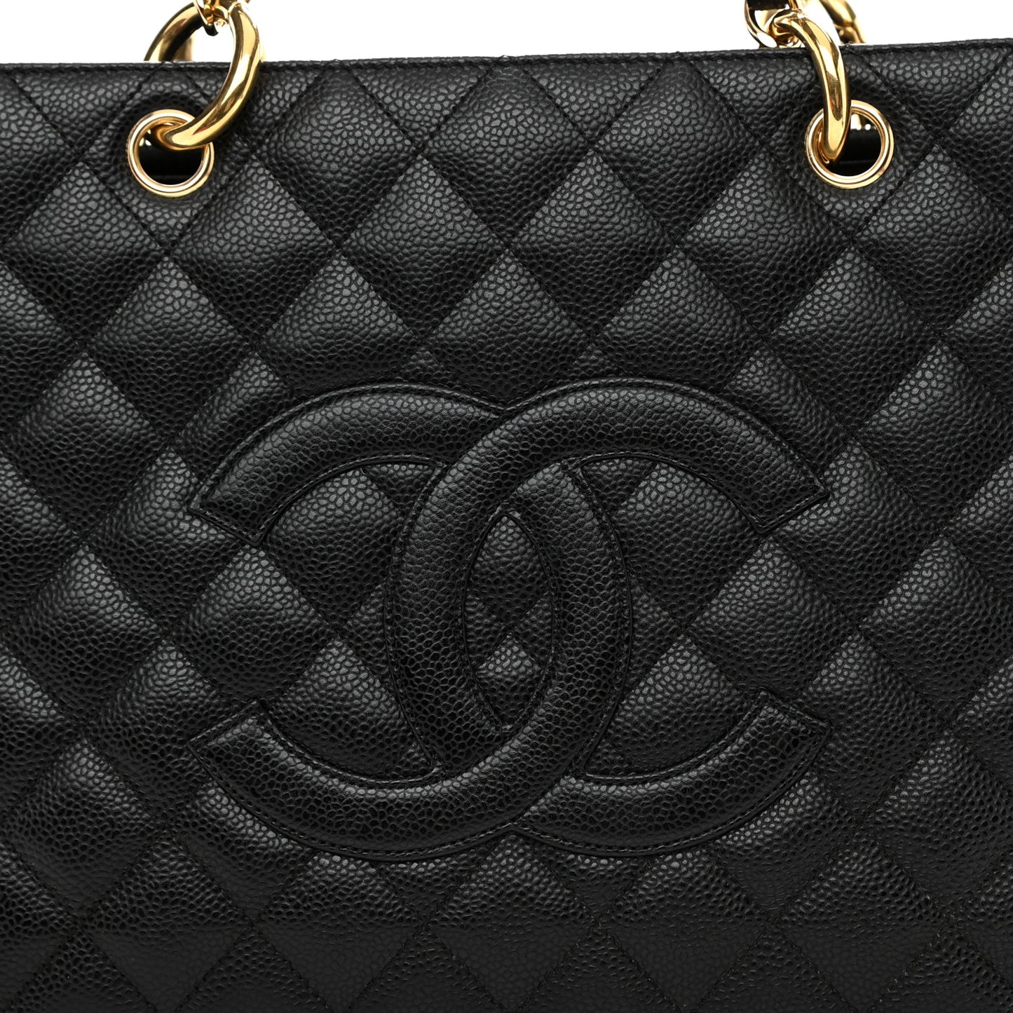 Caviar Quilted Grand Shopping Tote GST Black