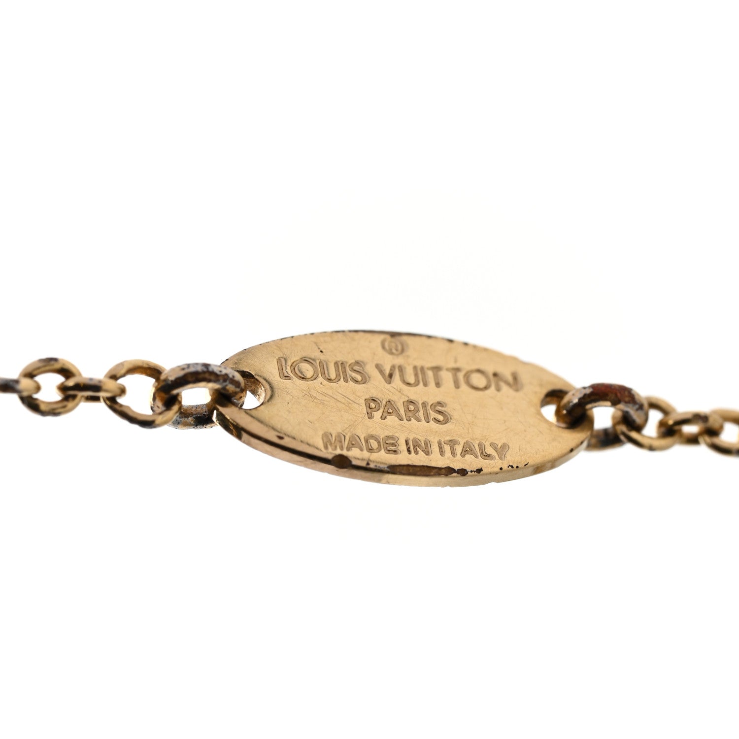 Louis Vuitton Metal LV Eclipse Bracelet Gold 4 of 6