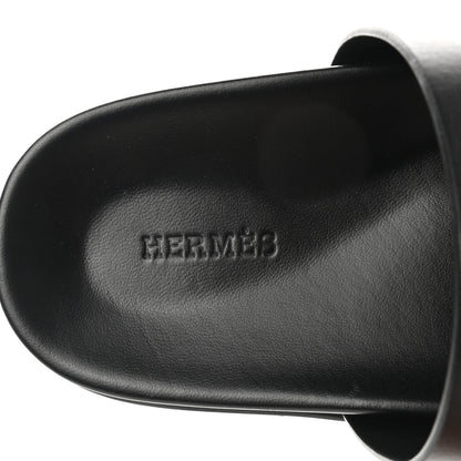 Hermes Calfskin Mens Chypre Sandals 43 Black 7 of 10