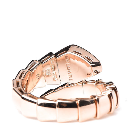 Bulgari 18K Rose Gold Diamond Serpenti Ring M 57 8 6 of 6