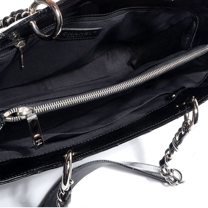Chanel Patent Grand Shopping Tote GST Black 5 of 7