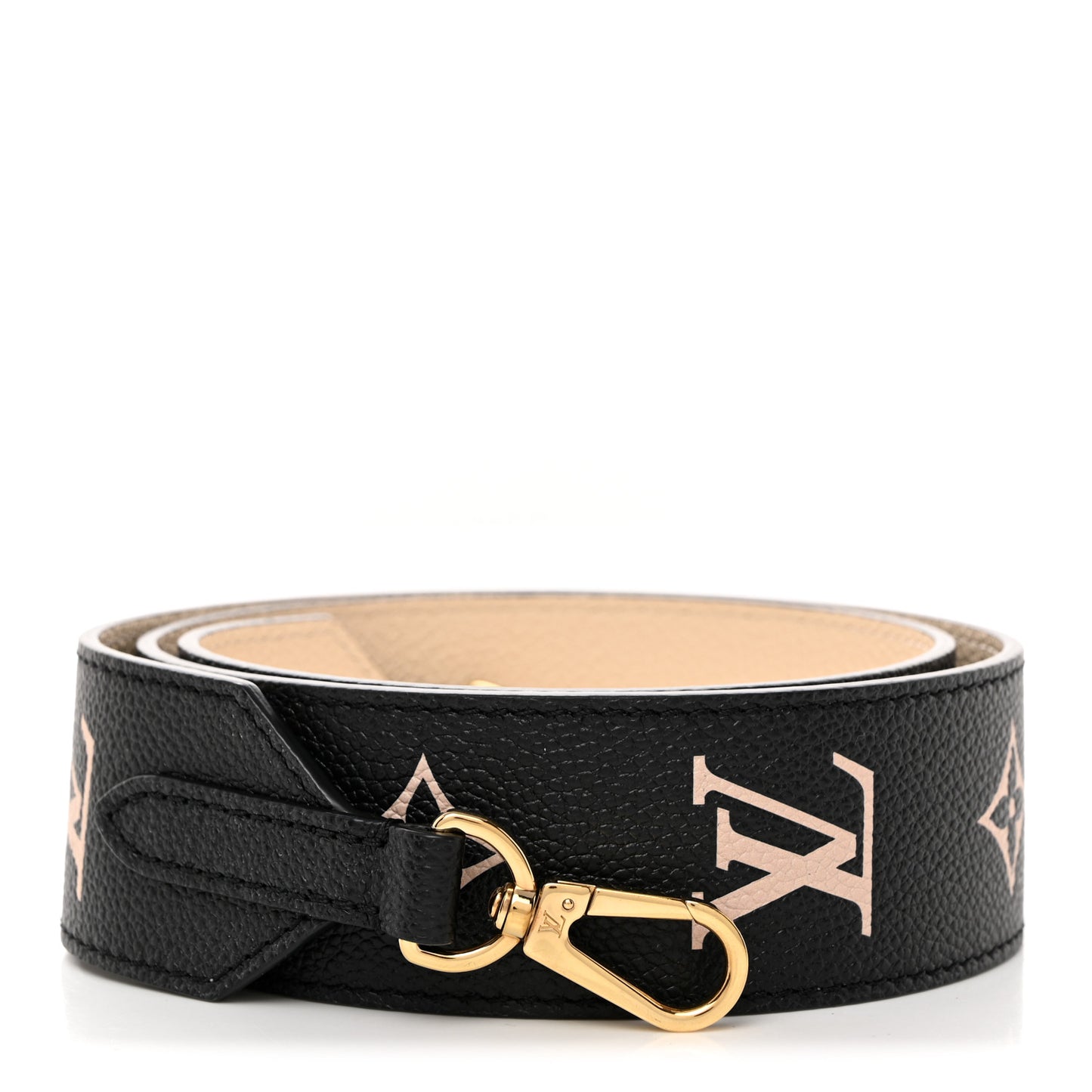 Empreinte Monogram Bandouliere Shoulder Strap Black Beige