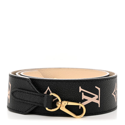 Louis Vuitton Empreinte Monogram Bandouliere Shoulder Strap Black Beige 1 of 6