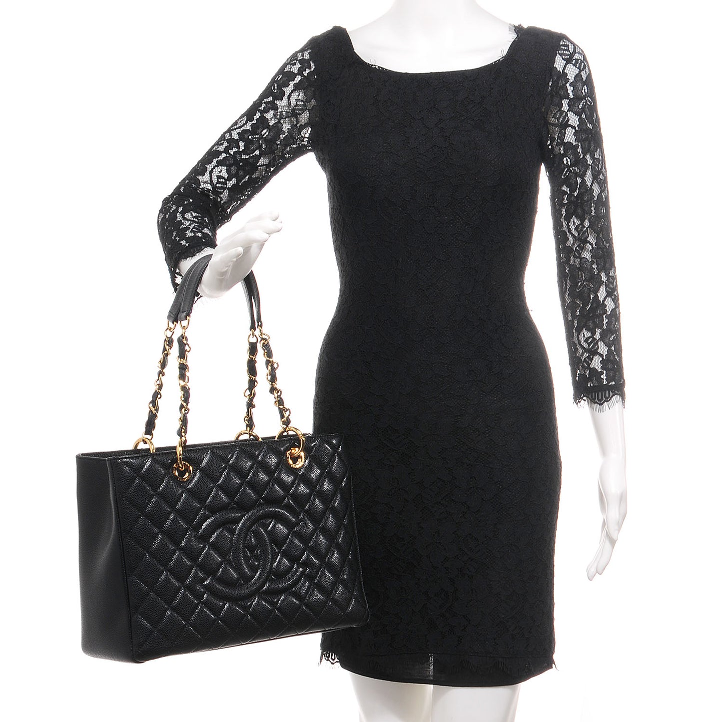 Caviar Grand Shopping Tote GST Black