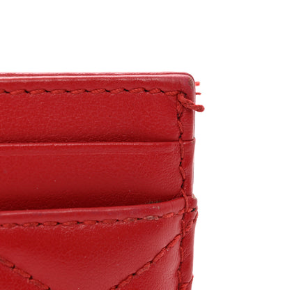 Gucci Calfskin Matelasse GG Marmont Card Holder Hibiscus Red 7 of 8