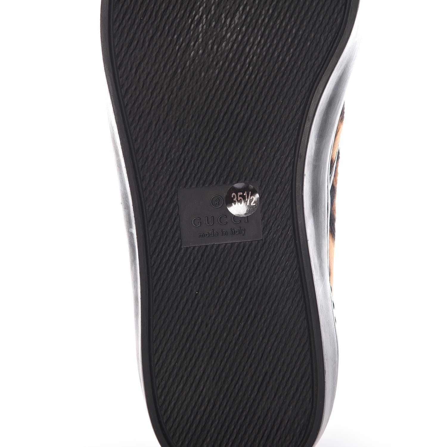 Gucci Pony Hair Jaguar Print Slip On Sneakers 35.5 8 of 9
