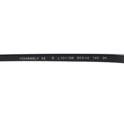 Chanel Aviator Metallic Pilot Sunglasses 4231 Black 5 of 8
