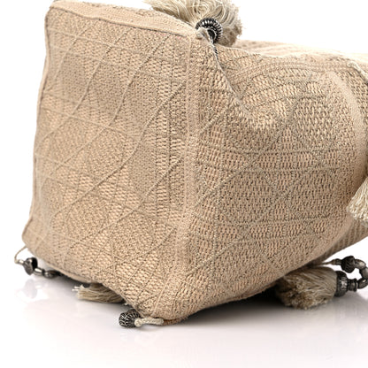 Christian Dior Canvas Embroidered D-Bubble Bucket Bag Beige 9 of 9