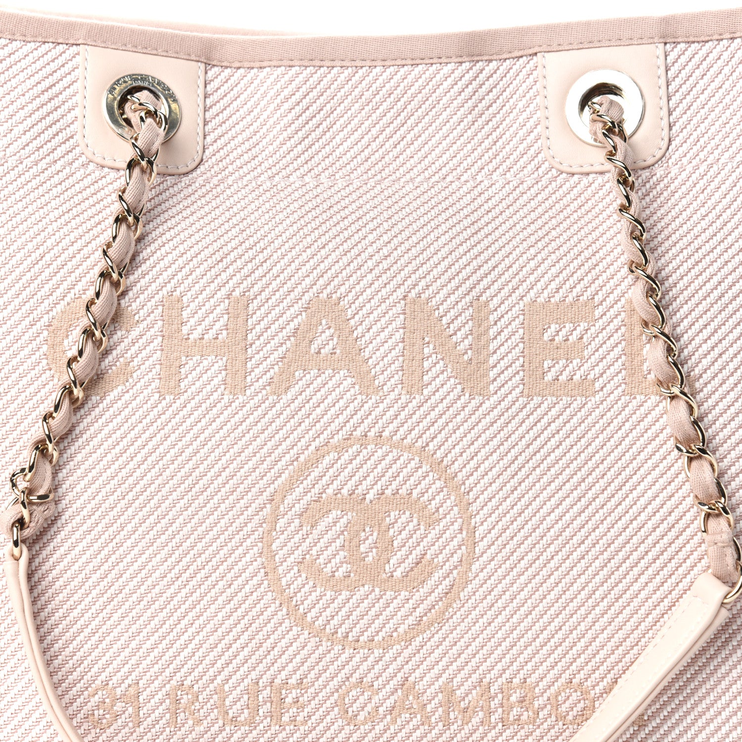 Chanel Mixed Fibers Calfskin Small Deauville Tote Beige 10 of 10