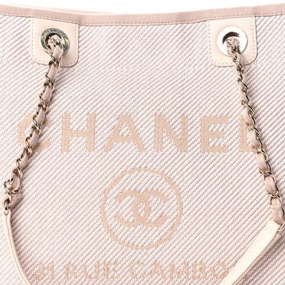 Chanel Mixed Fibers Calfskin Small Deauville Tote Beige 10 of 10
