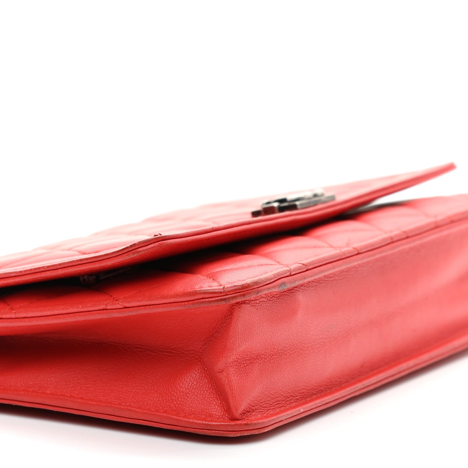 Chanel Lambskin Quilted Boy Wallet On Chain WOC Red 9 of 14