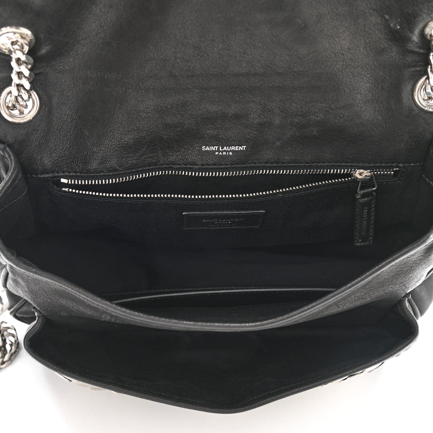 Calfskin Monogram Armature Medium Niki Chain Satchel Black