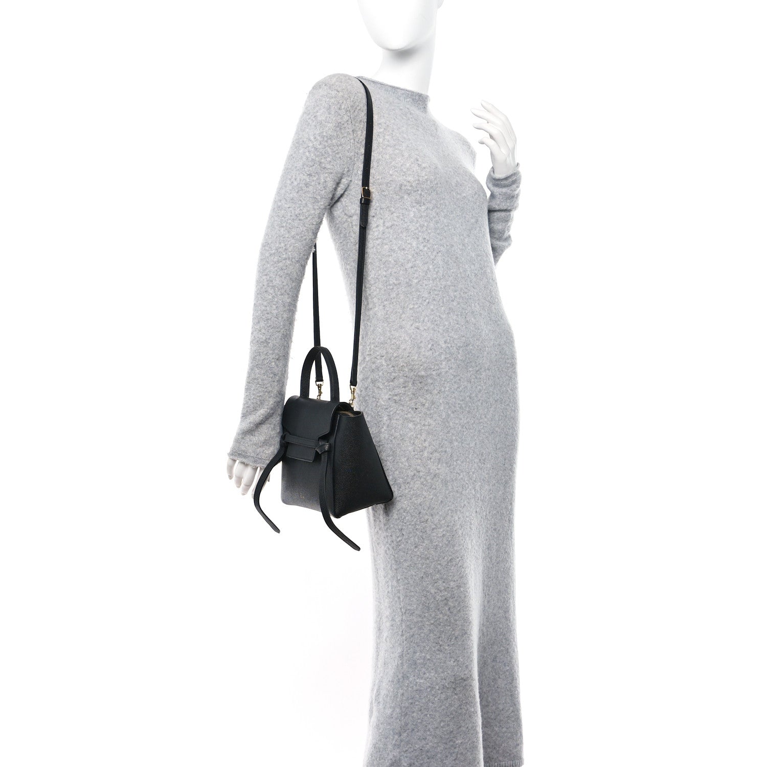 Celine Grained Calfskin Nano Belt Bag Black 2 of 12