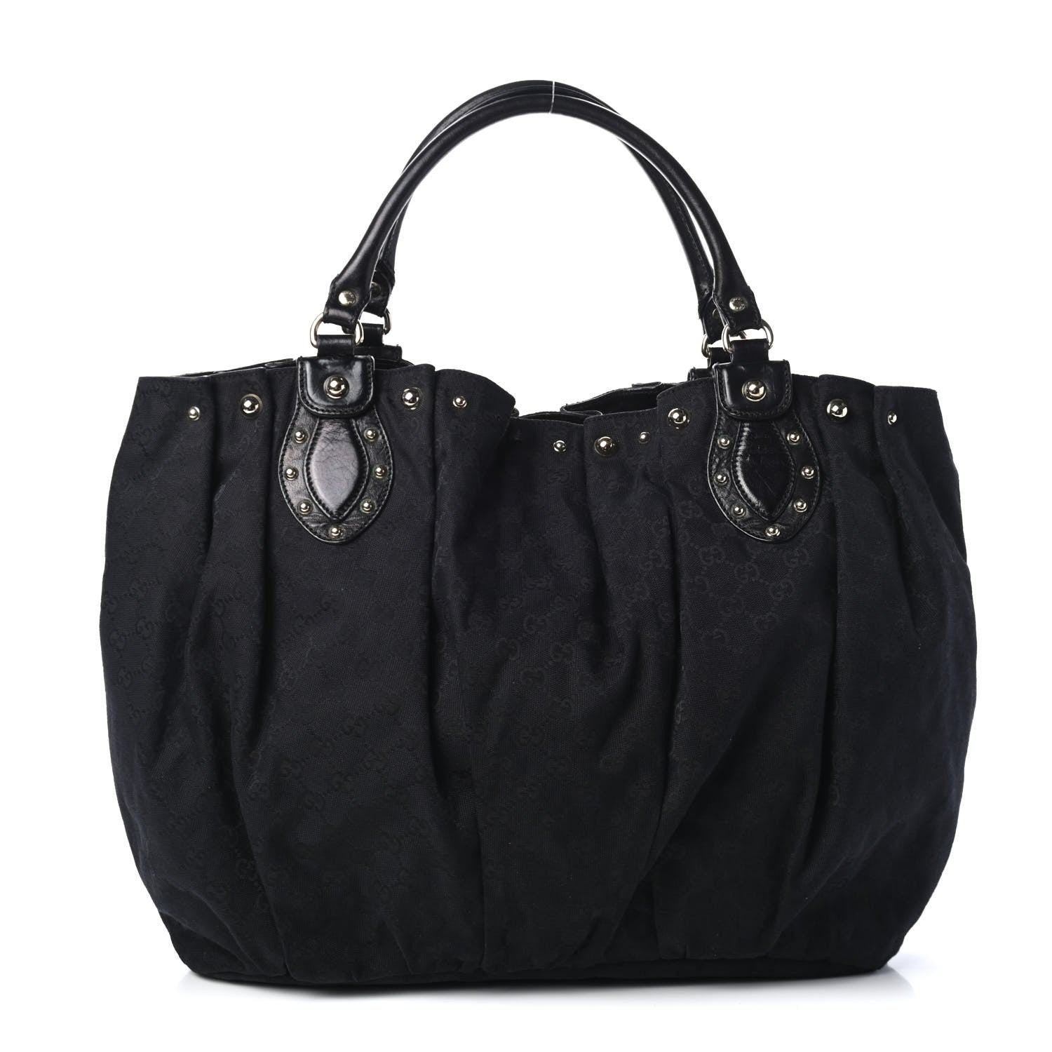 Gucci Monogram Studded Pelham Tote Black 1 of 5