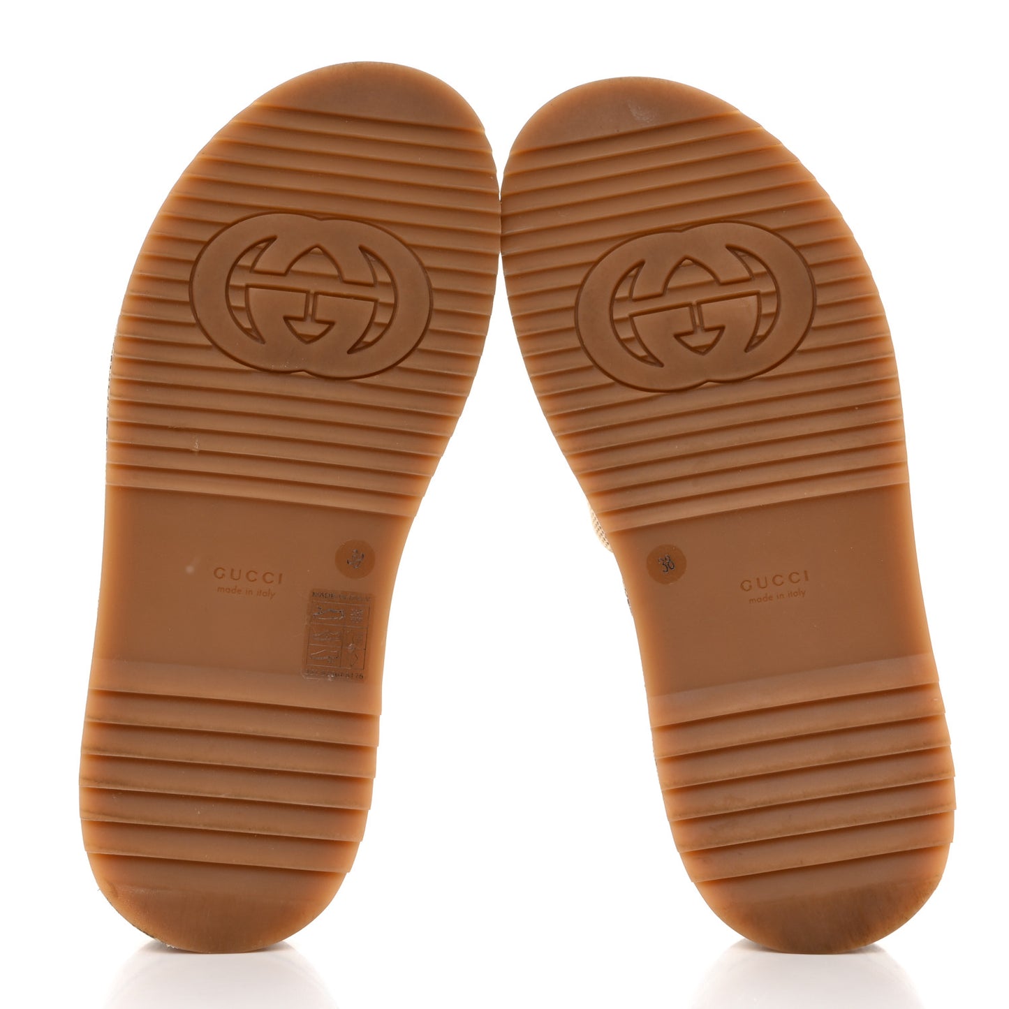 Monogram Jumbo GG Angelina Platform 55mm Slide Sandals 38 Beige