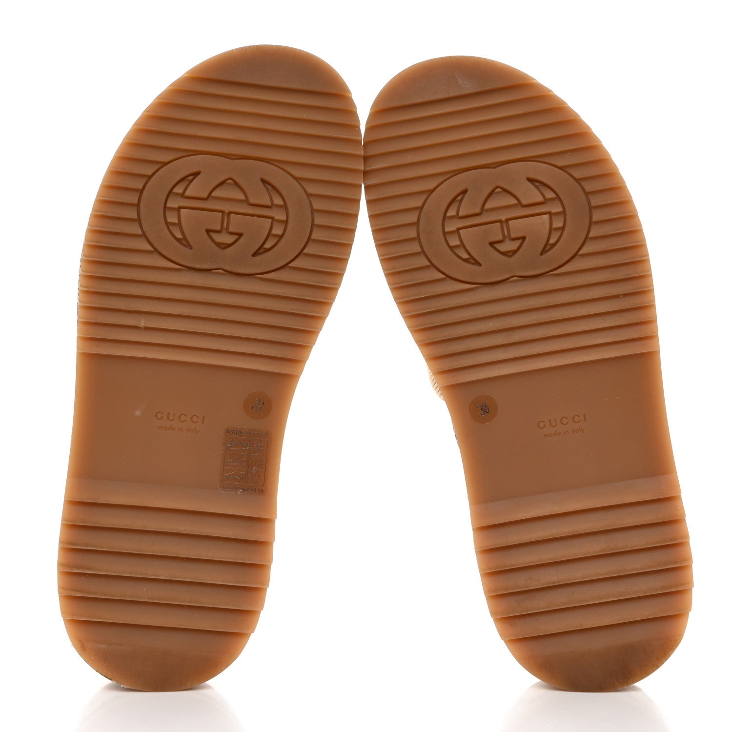 Gucci Monogram Jumbo GG Angelina Platform 55mm Slide Sandals 38 Beige 5 of 8