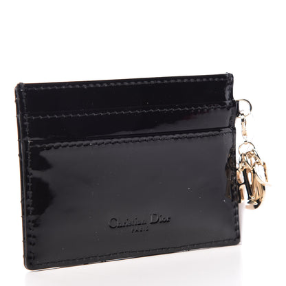 Christian Dior Patent Cannage Lady Dior Card Holder Black 3 of 7