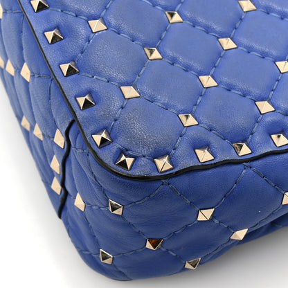 Valentino Garavani Nappa Medium Rockstud Spike Shoulder Bag Acid Blue 15 of 15