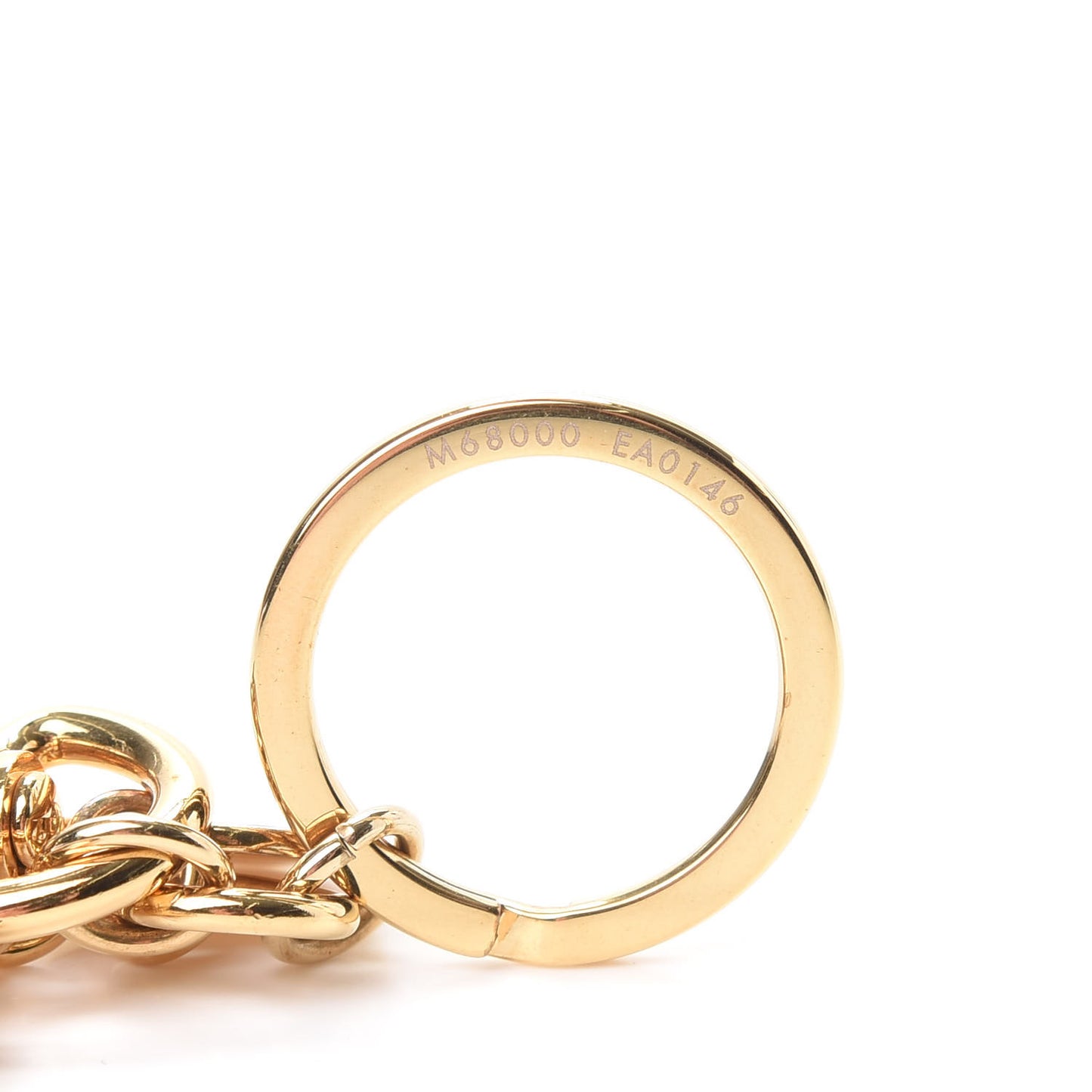 LV Circle Bag Charm Key Holder Gold