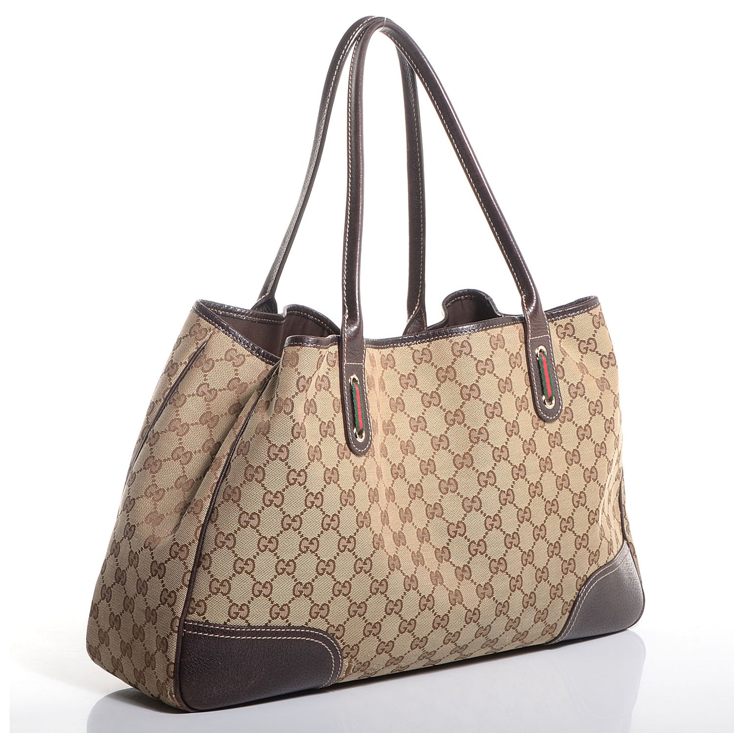 GUCCI Monogram Large Princy Tote Dark Brown