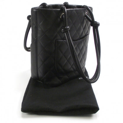 Chanel Calfskin Quilted Small Cambon Tote Black White 3 of 12