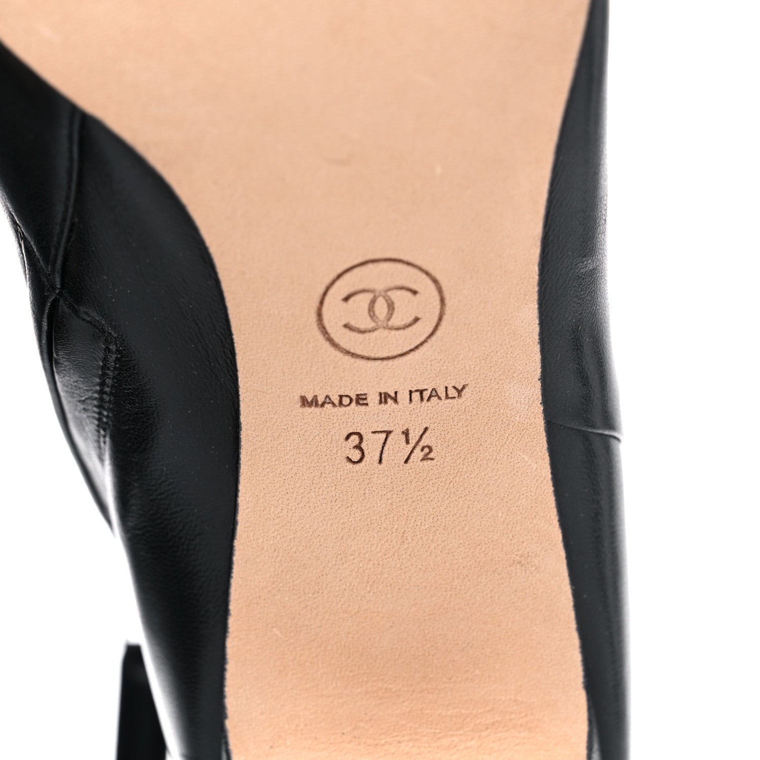 Chanel Lambskin CC Chain Peep Toe Short Boots 37.5 Black 7 of 14