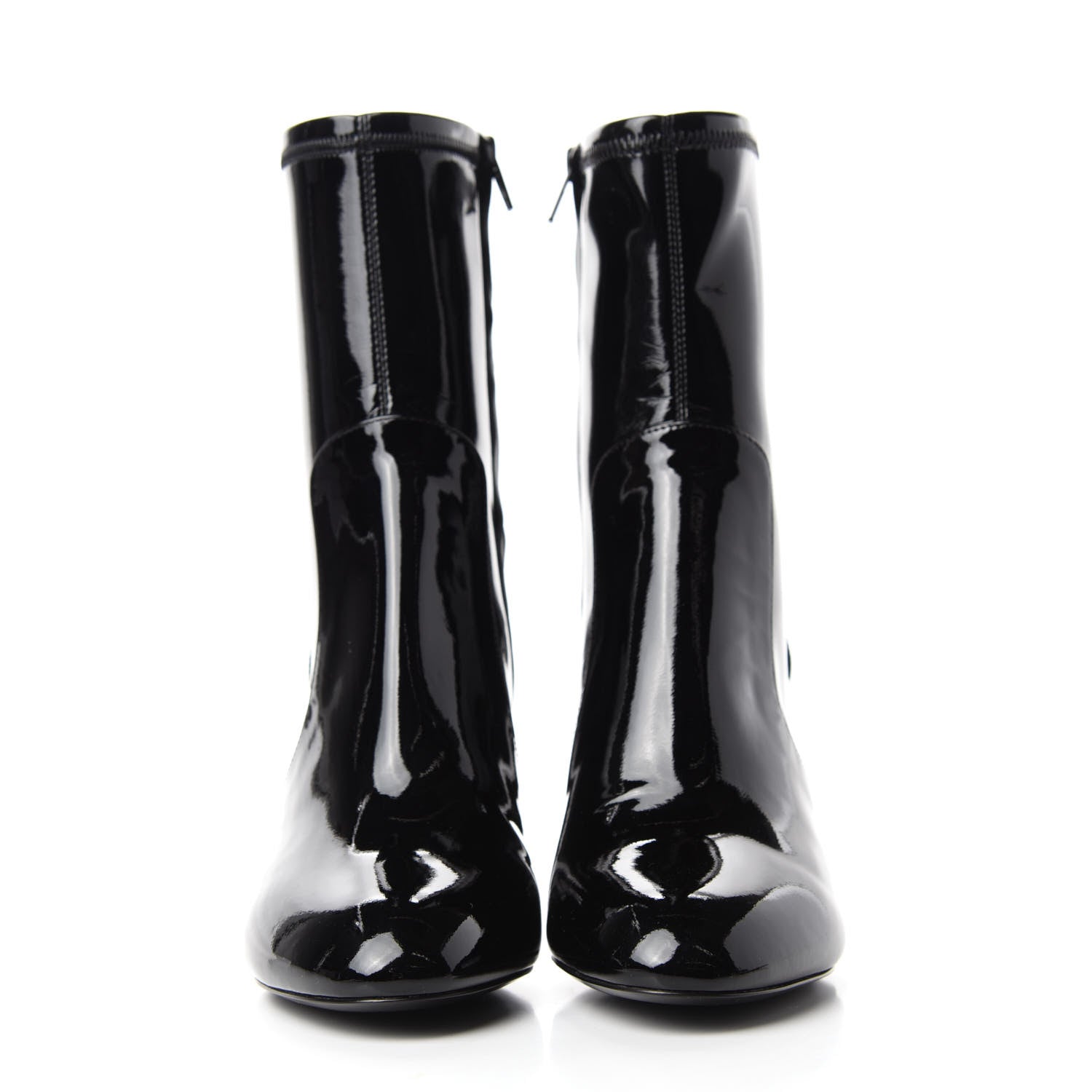 Louis Vuitton Patent Silhouette Ankle Boots 35.5 Black 2 of 9