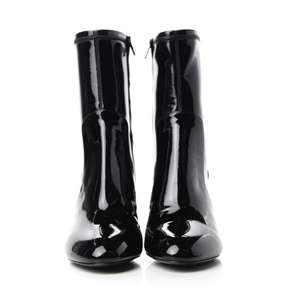Louis Vuitton Patent Silhouette Ankle Boots 35.5 Black 2 of 9
