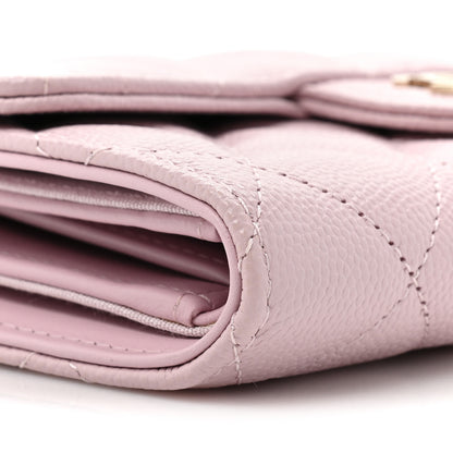 Chanel Caviar Quilted Medium Flap Wallet Light Pink 10 of 10