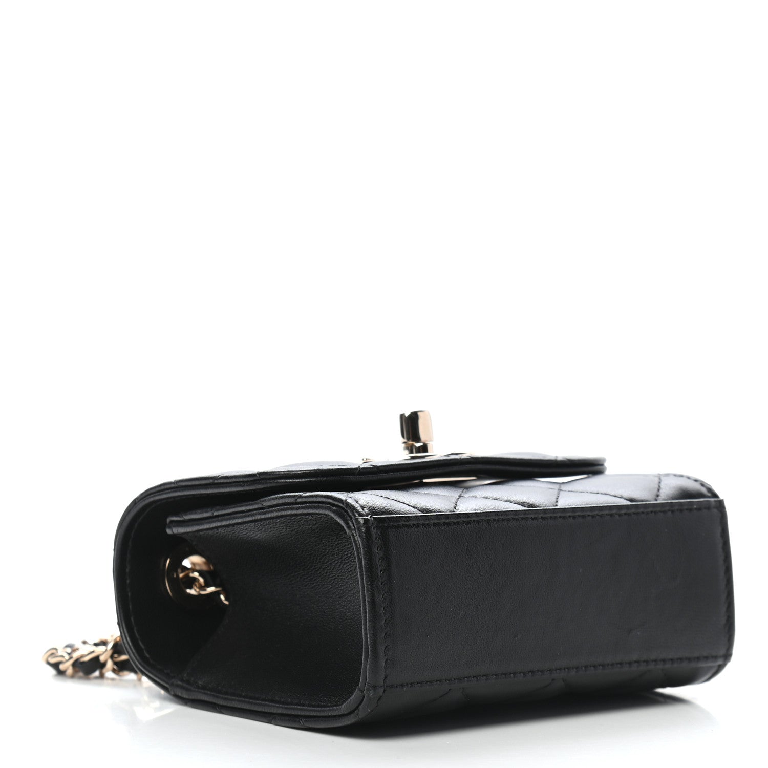 Chanel Lambskin Quilted Mini Trendy CC Chain Wallet Black 4 of 9