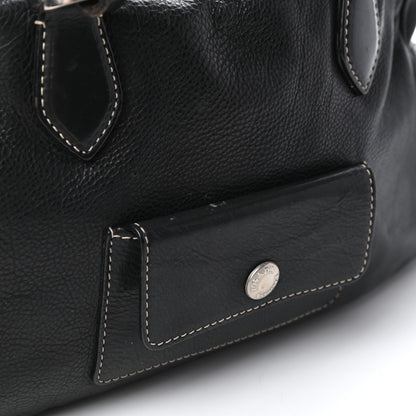 Prada Vitello Daino Satchel Black 4 of 10