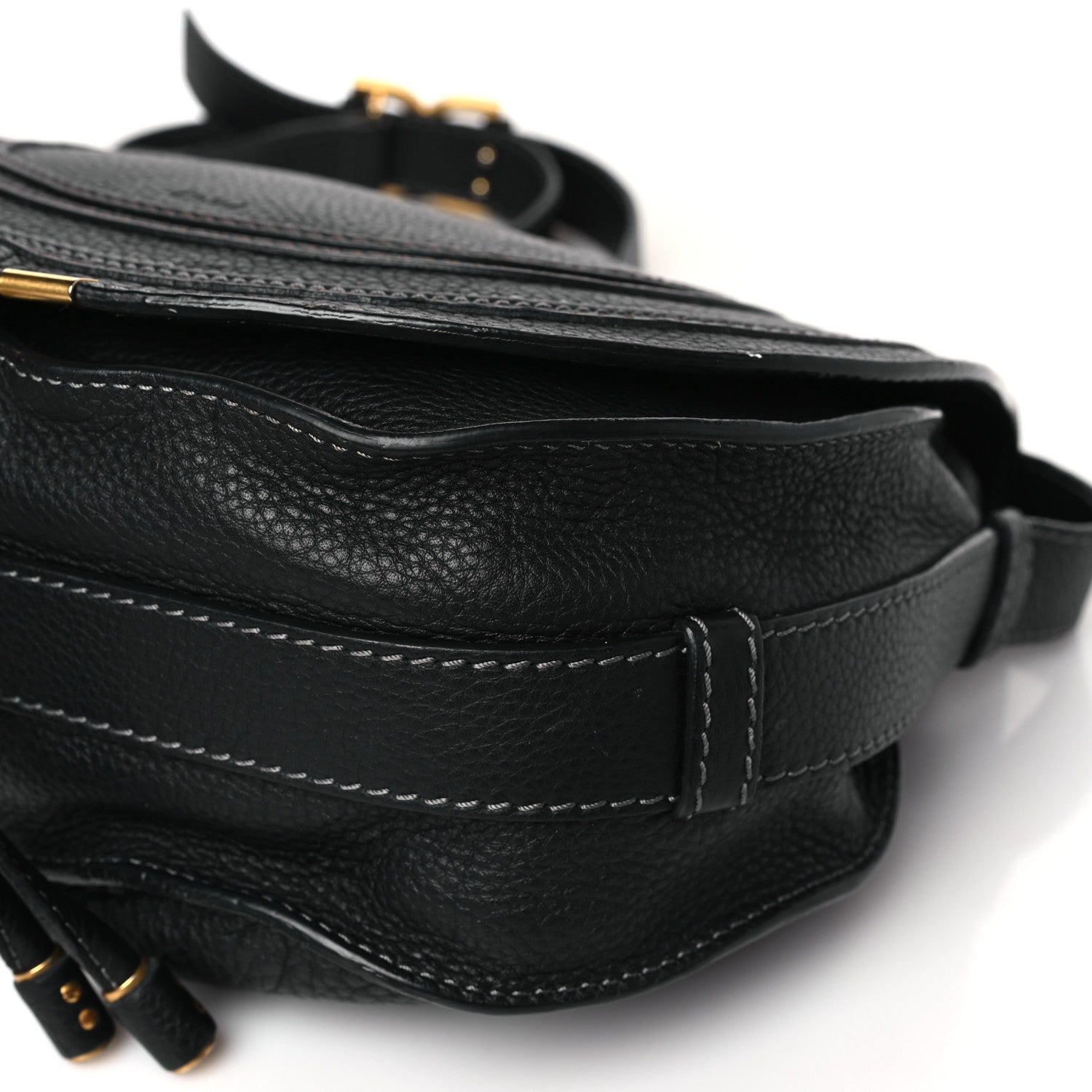 Chloe Calfskin Medium Marcie Round Crossbody Bag Black 9 of 10