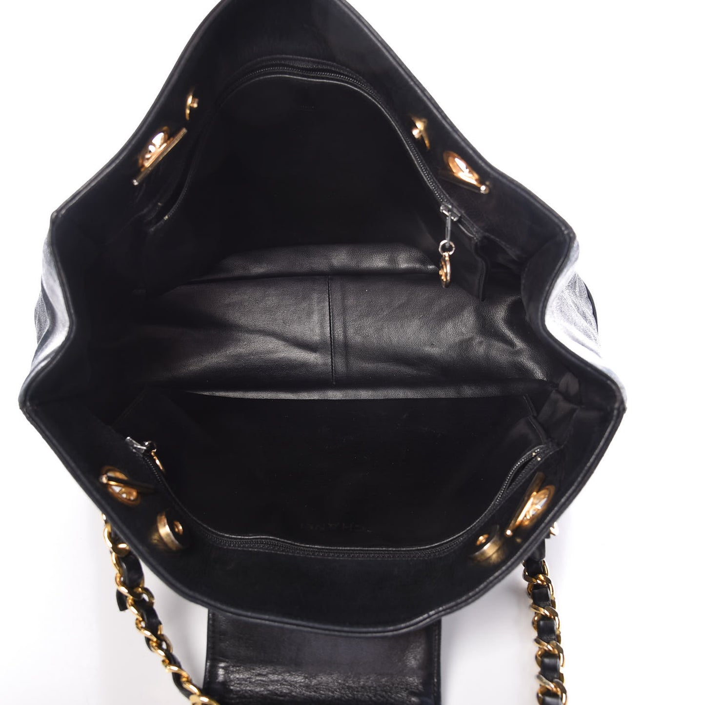 Lambskin Quilted Tote Black