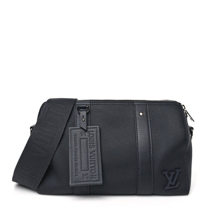 Louis Vuitton Grained Calfskin Aerogram City Keepall Ink Blue 1 of 9