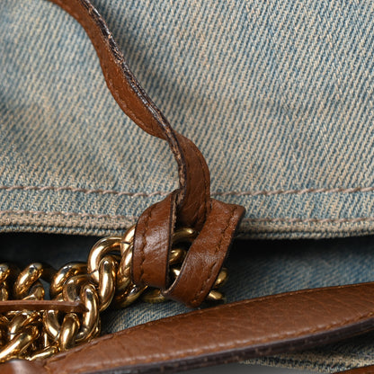 Gucci Denim Medium Soho Chain Shoulder Bag Blue 17 of 17