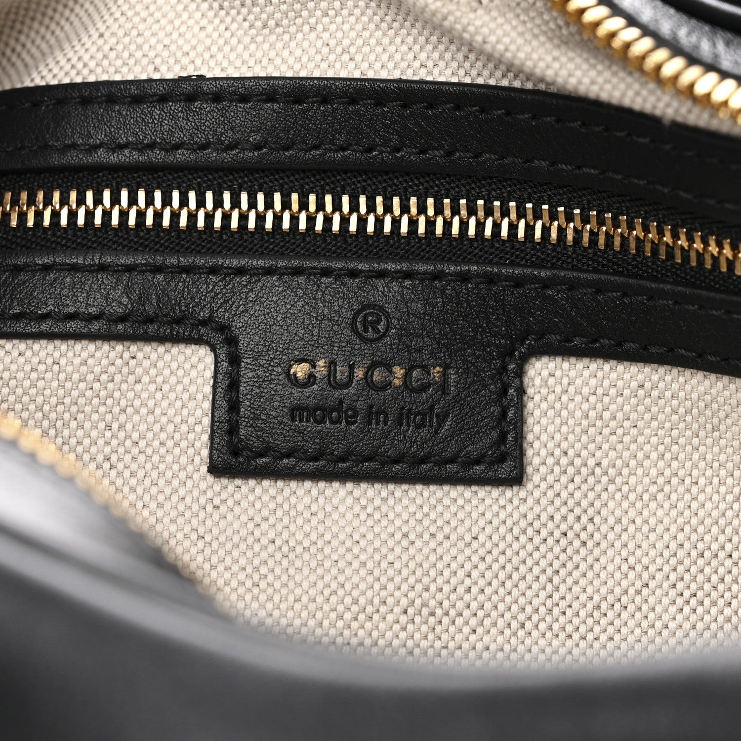 Gucci Aria Calfskin Web Large Attache Shoulder Bag Black 6 of 10