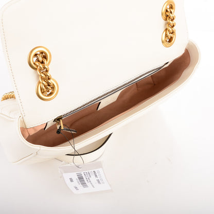 Gucci Calfskin Matelasse Small GG Marmont Shoulder Bag White 5 of 7