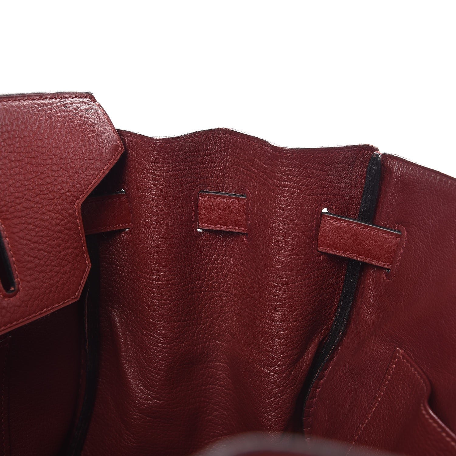 Hermes Taurillon Clemence Birkin 35 Rouge H 11 of 41