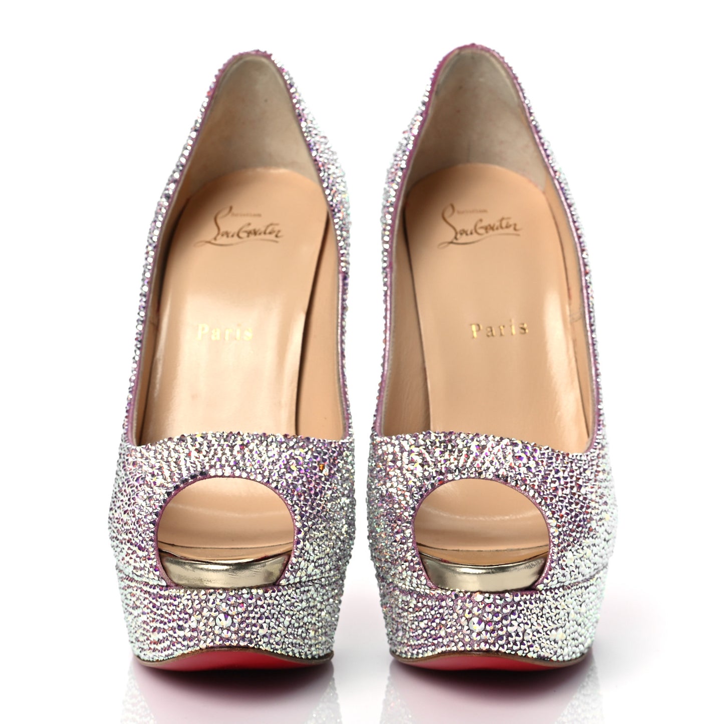 Suede Metallic Strass Lady Peep 150 Pumps 39 Aurora Borea
