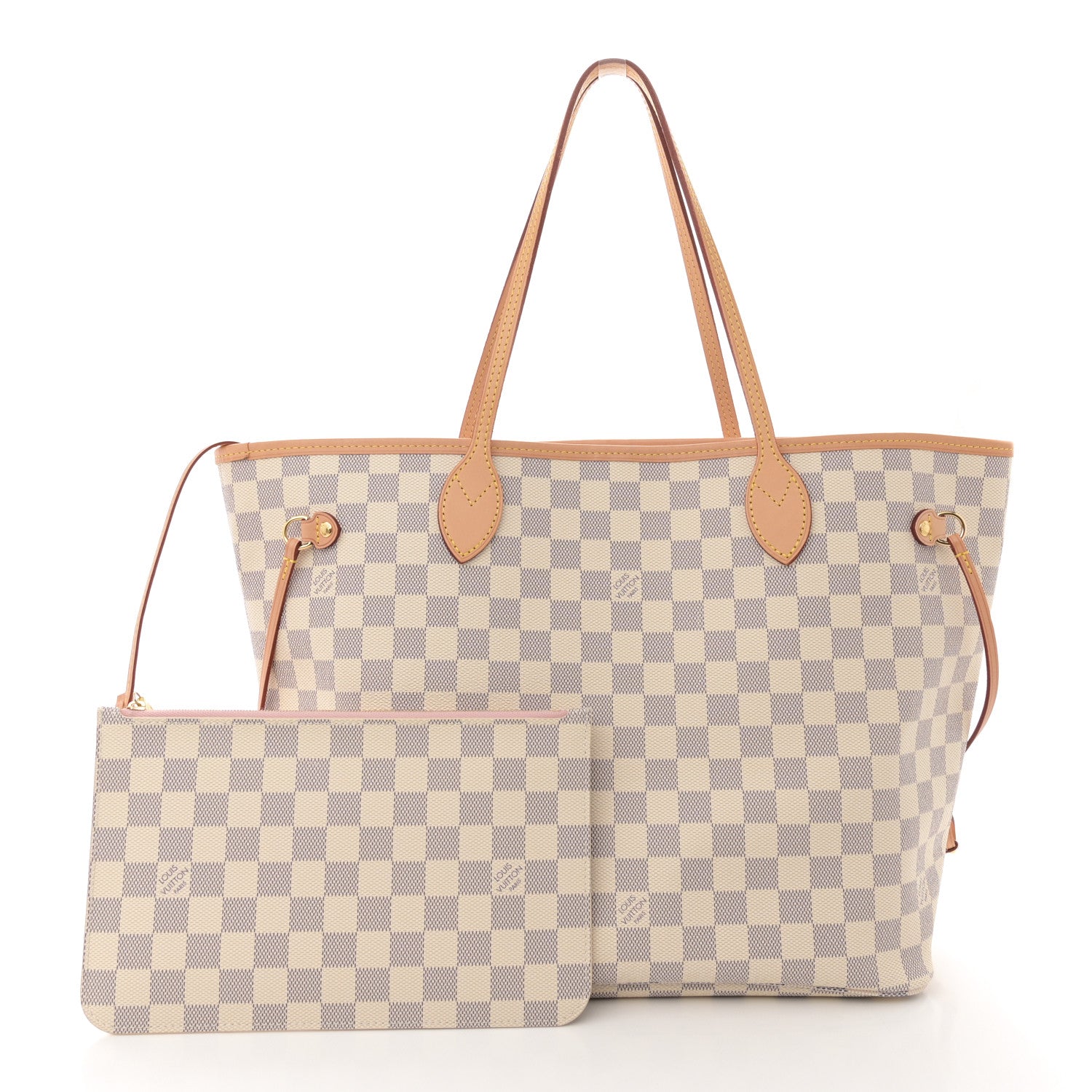 Louis Vuitton Damier Azur Neo Neverfull MM Rose Ballerine 3 of 11