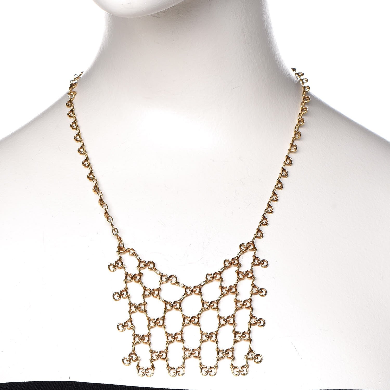 Gucci 18K Yellow Gold GG Signature Statement Necklace 2 of 6