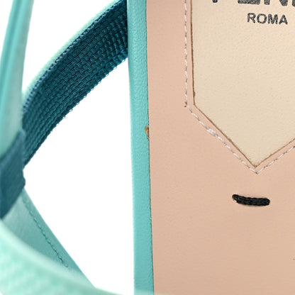 Fendi Organza Sequin Paillettes Colibri Lite 85mm Slingback Pumps 38.5 Nudo Blue Tiffany Blue 9 of 15