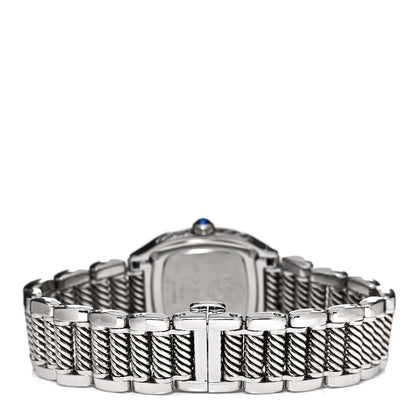 David Yurman Stainless Steel Diamond Bezel Blue Mother of Pearl 25mm Thoroughbred Quartz Watch 2 of 5