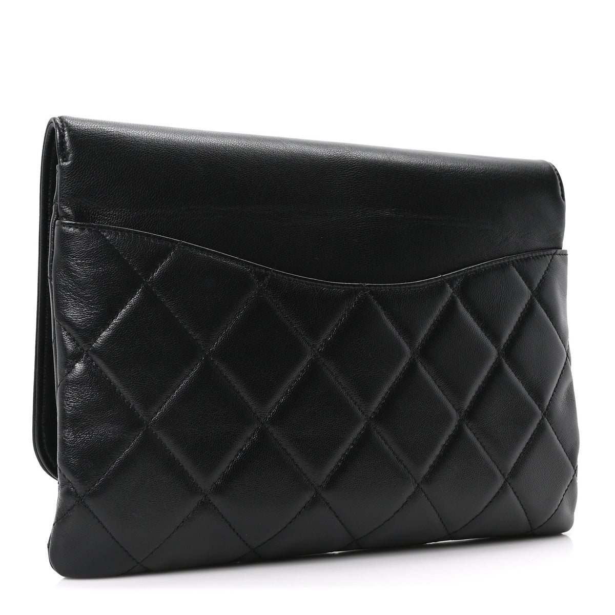 Goatskin Quilted Timeless CC Clutch Black