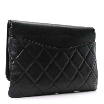 Chanel Goatskin Quilted Timeless CC Clutch Black 3 of 10